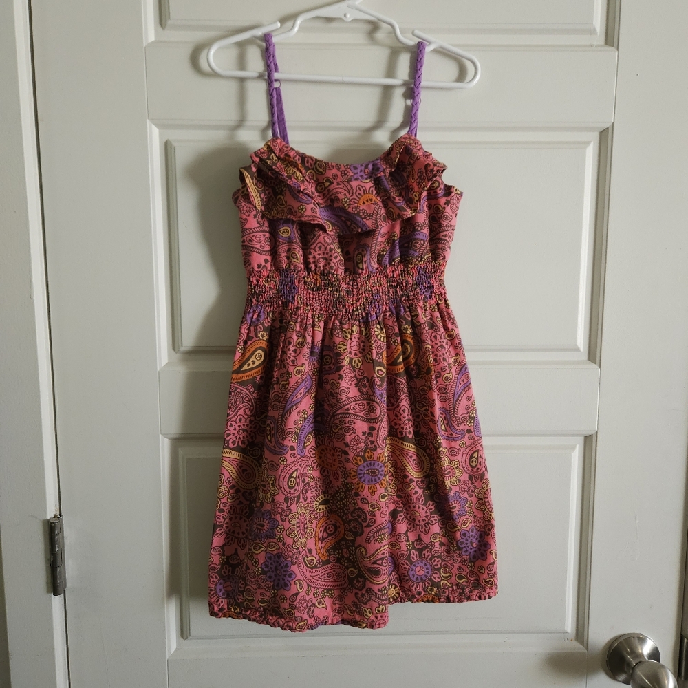 Mossimo SupplyCo. Sundress Paisley Sleeveless Strappy Ruffle Chest Size 6/6X